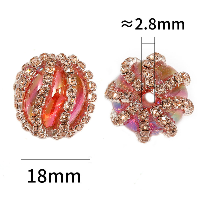 Wholesale 25pcs/pack Heavy rhinestone pumpkin diamond ball DIY beads